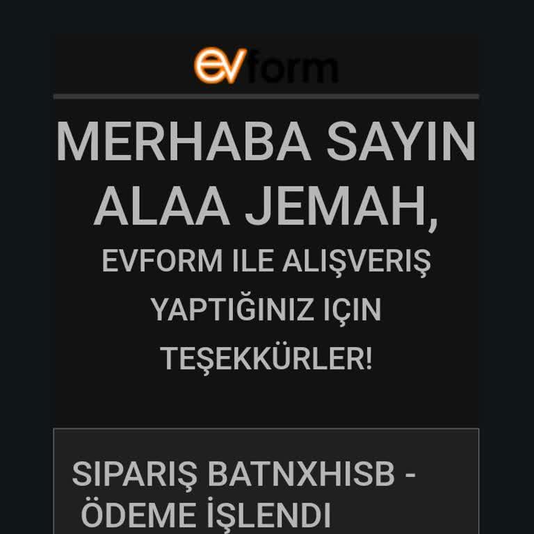 Evform Table Set Siparişim Hala Kargoya Verilmedi