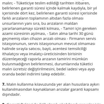 Arzum Garantisi Ve Servis Sorunları