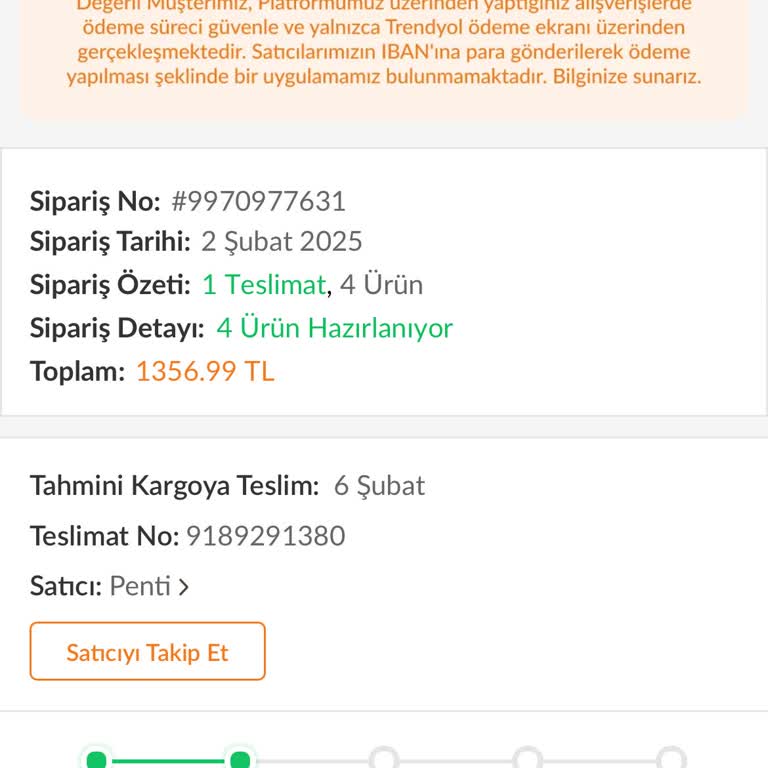 Trendyol'dan Aldığım Ürünler Hala Kargoya Verilmedi