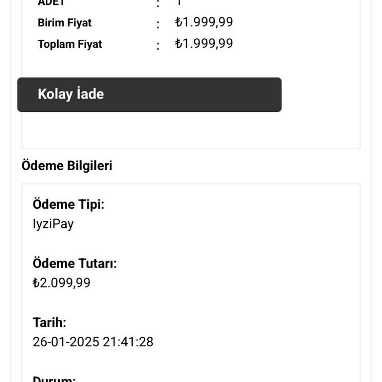 Buse Karaca Siparişimi Kargoya Vermiyor