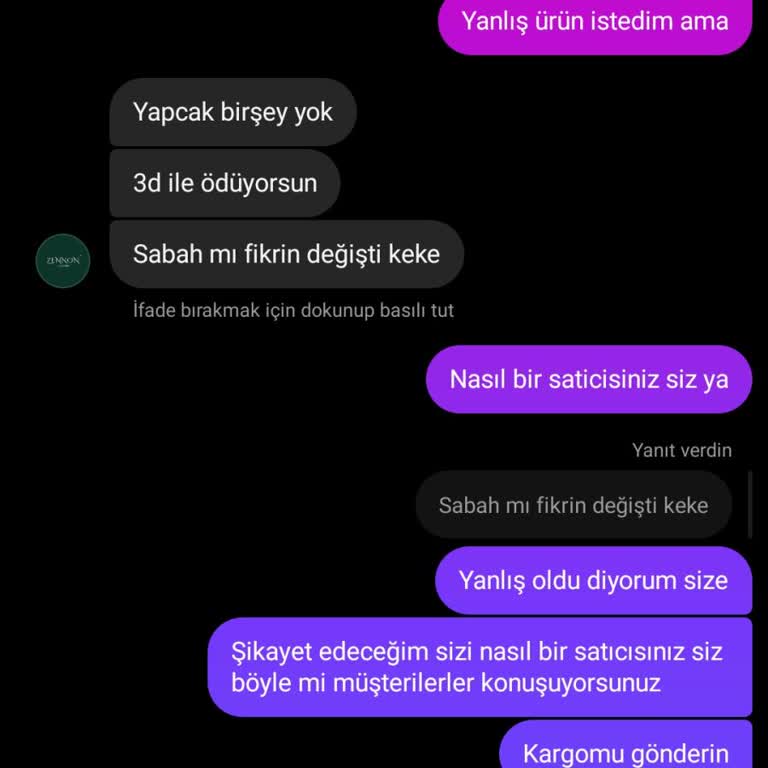 Yanlış Sipariş Ve İade Sorunu