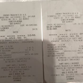 Adana Optimum Ebebek Şubesinde İade Sorunu