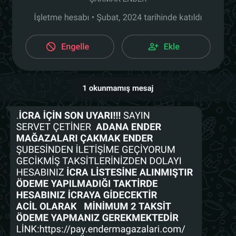 Son Taksit Öncesi İcra Tehdidi