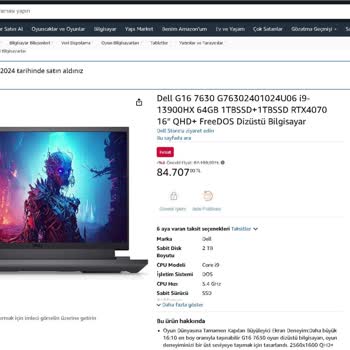 Dell G16 Laptop: Sürekli Arızalar Ve Yetersiz Destek