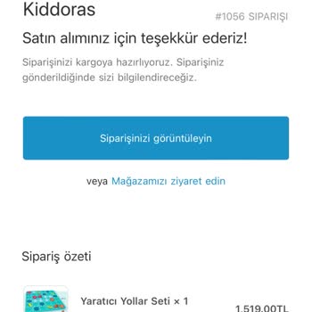 Kiddoras Sipariş Verdim İletişim Kuramıyorum!