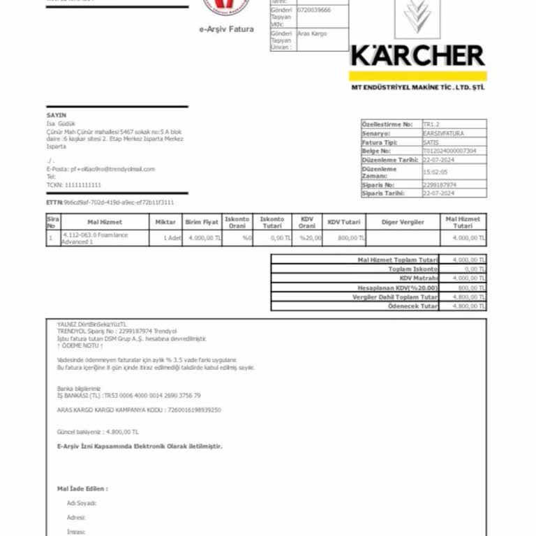 Karcher Servisinden Yanıt Yok!