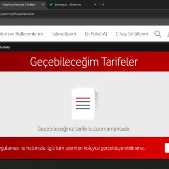 Vodafone İle Tarife Ve Paket Sorunları