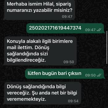 Siparişin Teslim Edilmemesi Ve Müşteri Hizmetleri Sorunu