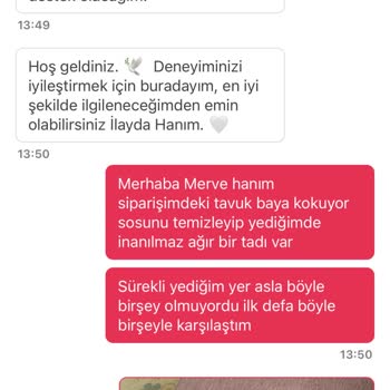 Yemeksepeti'nden Çiğ Tavuk Ve Yetersiz Çözüm
