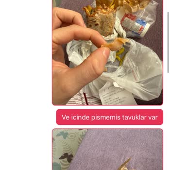 Yemeksepeti'nden Çiğ Tavuk Ve Yetersiz Çözüm