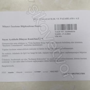 Ayakkabı Dünyası'ndan Alınan Lumberjack Ayakkabıda Hızlı Deformasyon Ve İletişim Sorunu
