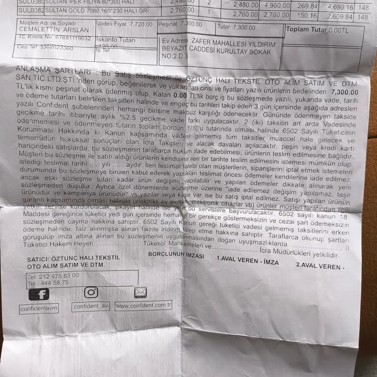 Halıda Kalitesiz Tamirat Ve Müşteri Hizmetleri Sorunu