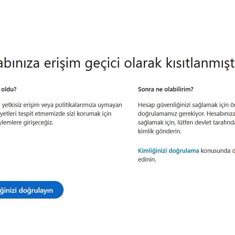 LinkedIn Hesabım Haksız Yere Askıya Alındı