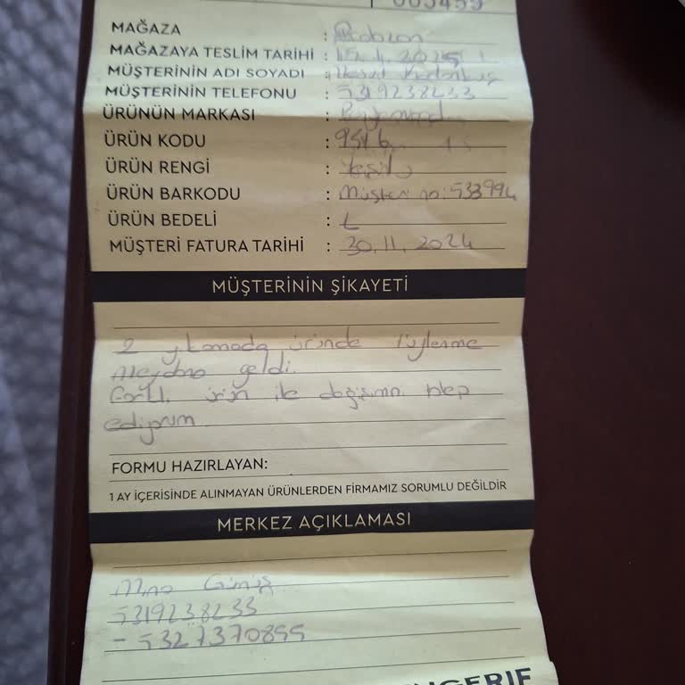 Kalitesiz Ürün Ve Yetersiz Müşteri Hizmeti