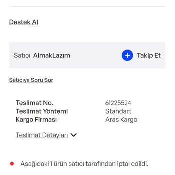 Almak Lazım Siparişim Tedarik Edilemedi Mağdur Oldum