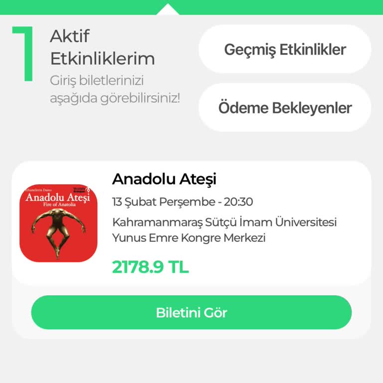 Anadolu Ateşi Etkinliği Biletinde Yanıltıcı İndirim Uygulaması