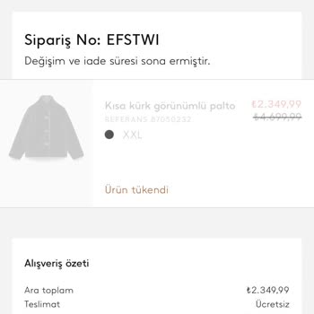 Habersiz İptal Edilen Sipariş: Stok Yetersizliği Mağduriyeti