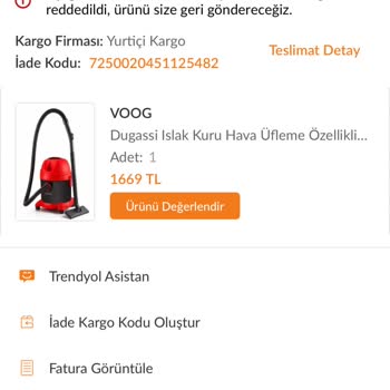 Trendyol'dan Aldığım Kalitesiz Süpürge Ve İade Sorunu