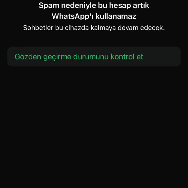 WhatsApp Hesabım Sebepsizce Kapandı, Yeniden Etkinleştirme Talebi