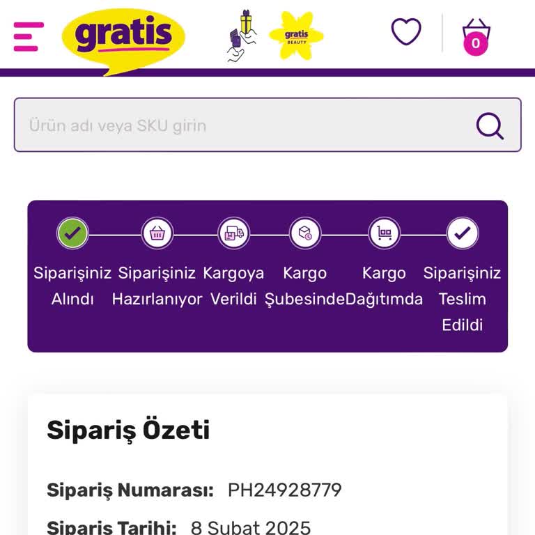 Gratis Alışverişinde Teslimat Gecikmesi