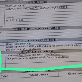 Karaca'dan Aldığım Ürünle Hayal Kırıklığı