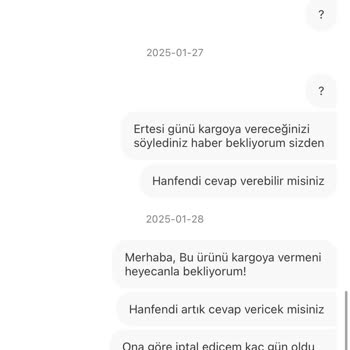 Satıcıdan Cevapsız Kalan Sipariş Ve Engellemeler