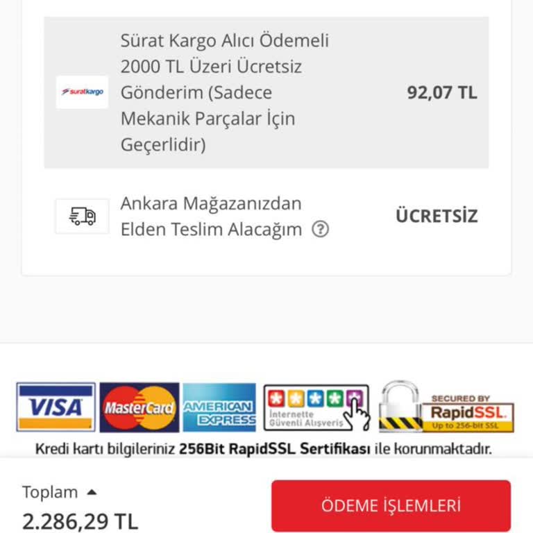 Yanıltıcı Kargo Ücreti Politikası