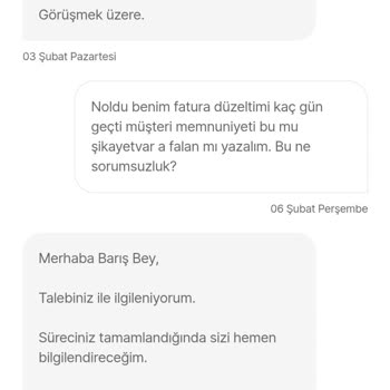 Fatura Bilgilerindeki Hata Ve Müşteri Hizmetleri Sorunu