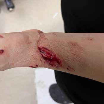 Okur Duşakabin Silerken Cam Patladı