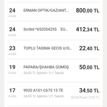 Kredi Kartı Bilgilerimin İzinsiz Kullanılması