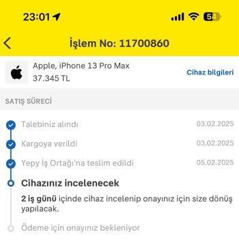 Cihaz Değeri Düşürüldü Geri Gönderim Gecikti