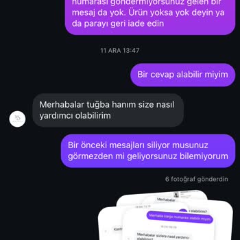 Eksik Sipariş Ve İletişimsizlik Mağduriyeti