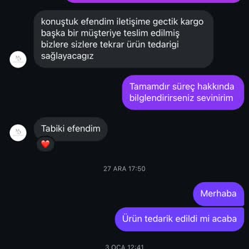 Eksik Sipariş Ve İletişimsizlik Mağduriyeti