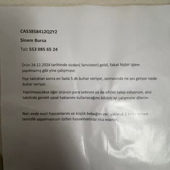 Karcher SC3 Buhar Makinesi Sorunu Ve Servis Çilesi