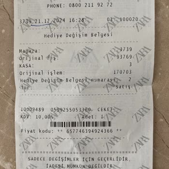 Zara Mağaza Eksikliği Ve Değişim Süresi Sorunu