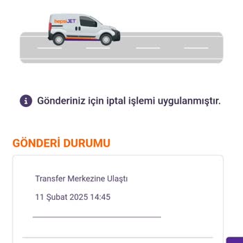 Hepsijet Kargom Habersiz İade Edildi