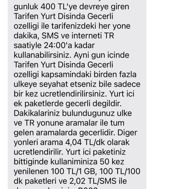 Yanlış Yurt Dışı Paket Ücreti