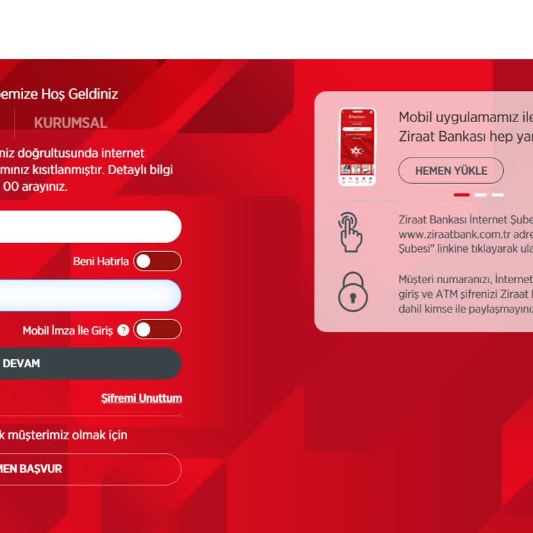Ziraat Bankası İnternet Şubesine Erişim Sorunu Ve Belirsiz Kısıtlama