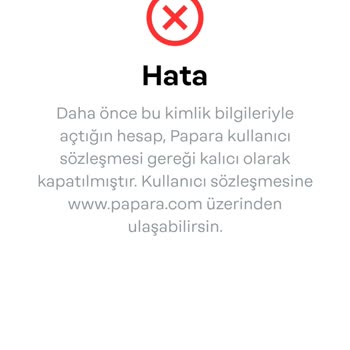 Papara Hesabımın Aniden Kapatılması