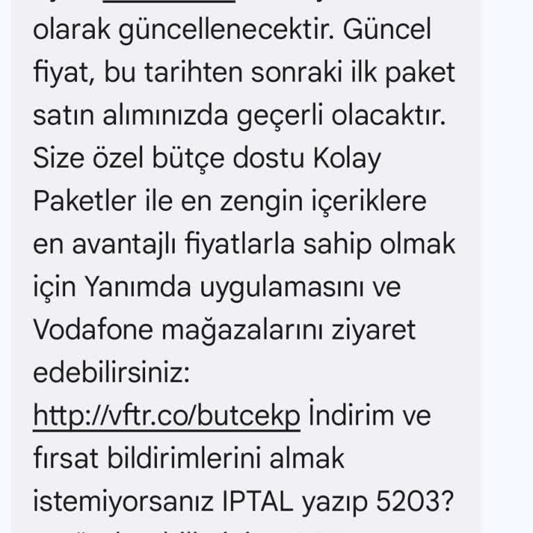 Vodafone Gani XL Tarifesinde Ani Zam Şoku!