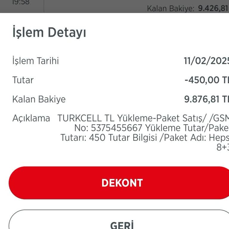 Yanlış Numaraya Yüklenen Paket Ücreti İadesi Talebi