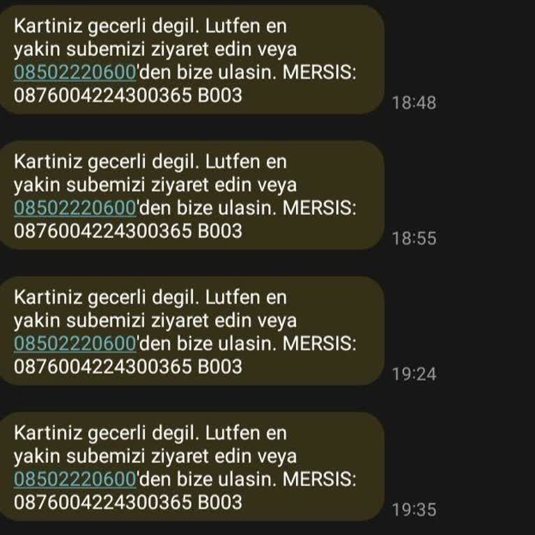 Kart Şifresi Ve Mobil Bankacılık Sorunu