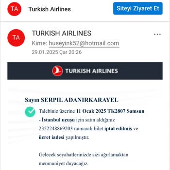 THY Bilet İadesi Sorunu