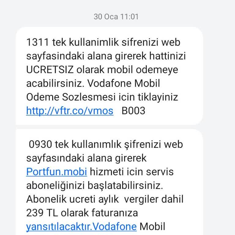 Vodafone'un İzinsiz Abonelik Sorunu