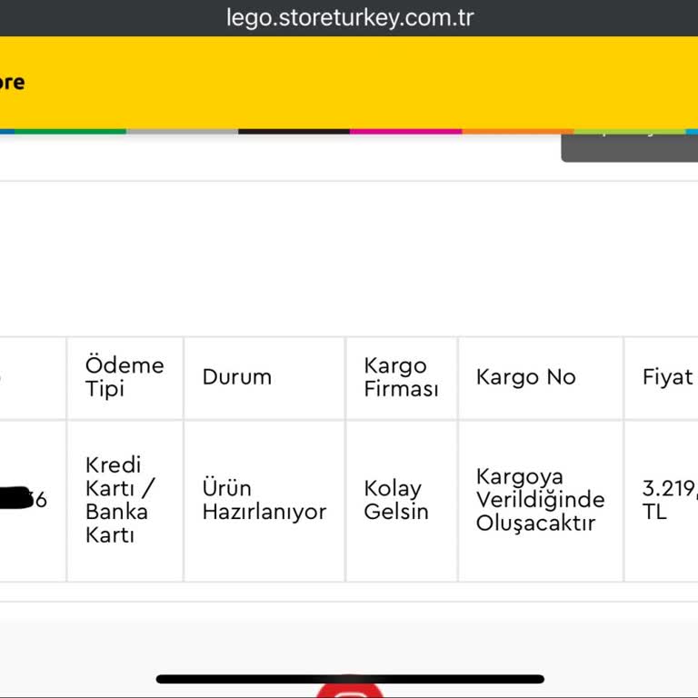 Lego Siparişim Hala Teslim Edilmedi