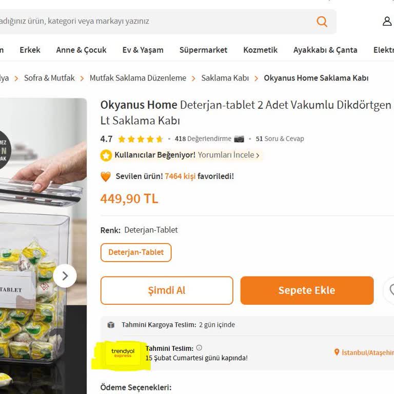 Trendyol Yanıltıcı Kargo Bilgisi ve İletişim Eksikliği