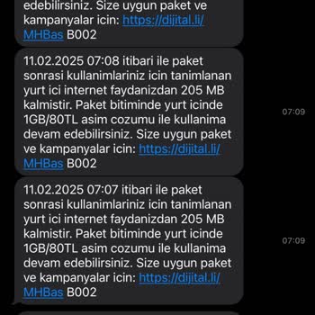 Beklenmedik İnternet Paketi Tüketimi