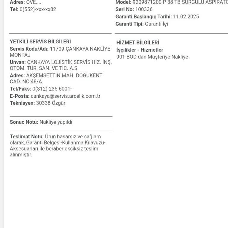 Beko Bayisinden Aldığım Ürünlerin Montaj Sorunları Ve Yanlış Bilgilendirme