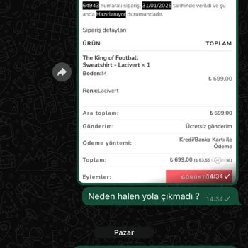 Sipariş Durumu Ve İletişim Eksikliği
