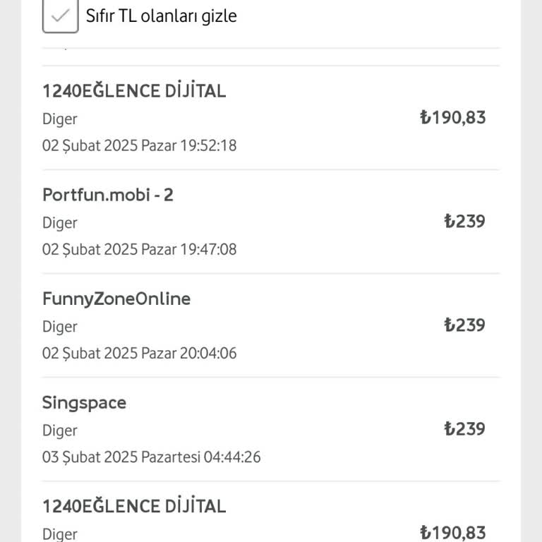 İzinsiz Mobil Harcamalarla Karşılaştım
